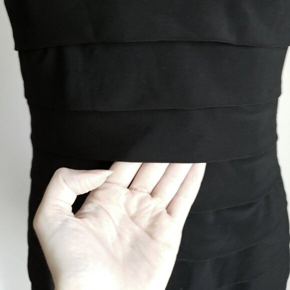 Ralph Lauren Black Tiered Ruffle Sheath Dress - Picture 4 of 5